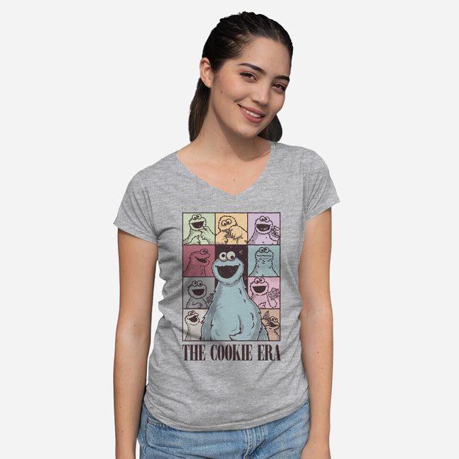 The Cookie Era-Womens-V-Neck-Tee-retrodivision