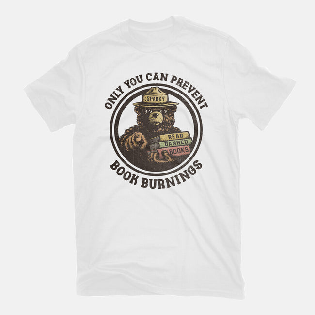 Only You Can Prevent Book Burnings-Unisex-Basic-Tee-kg07