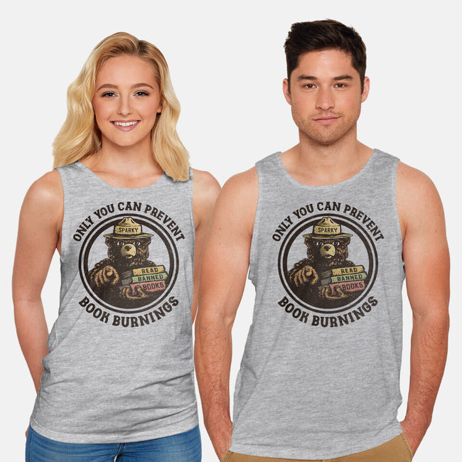 Only You Can Prevent Book Burnings-Unisex-Basic-Tank-kg07