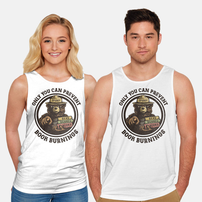 Only You Can Prevent Book Burnings-Unisex-Basic-Tank-kg07