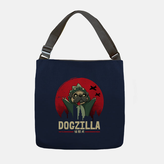 Dogzilla-None-Adjustable Tote-Bag-retrodivision