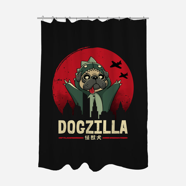 Dogzilla-None-Polyester-Shower Curtain-retrodivision