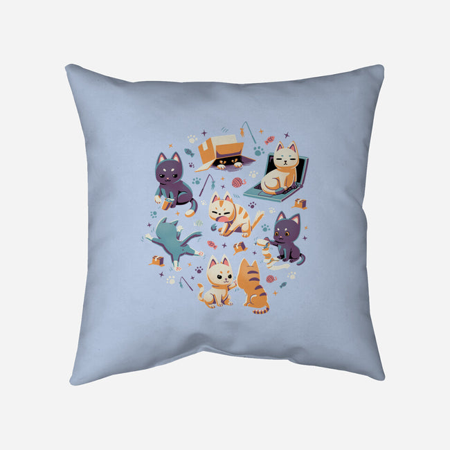 Naughty Cats-None-Removable Cover-Throw Pillow-Geekydog