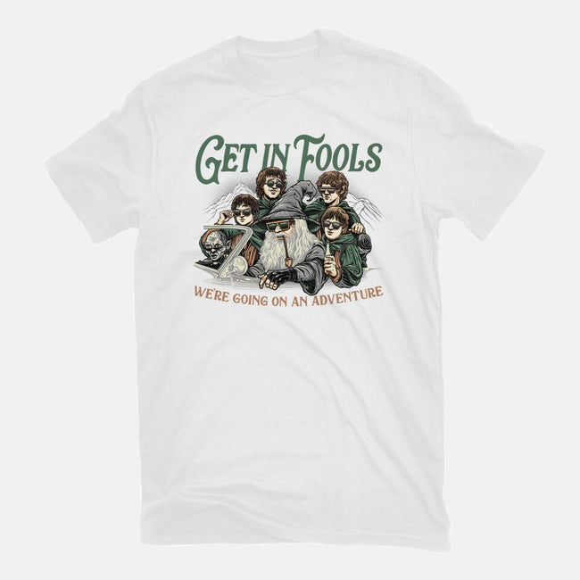 Get In Fools-Womens-Basic-Tee-momma_gorilla