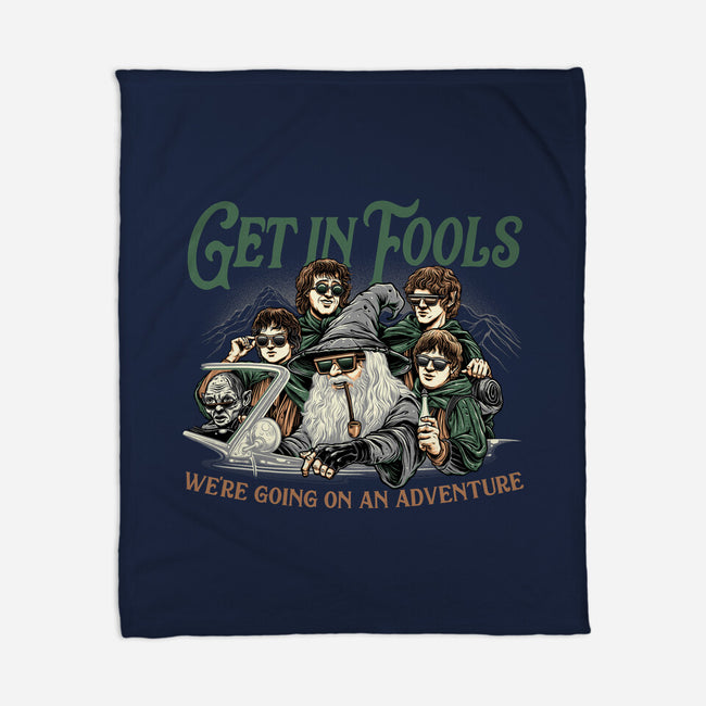 Get In Fools-None-Fleece-Blanket-momma_gorilla
