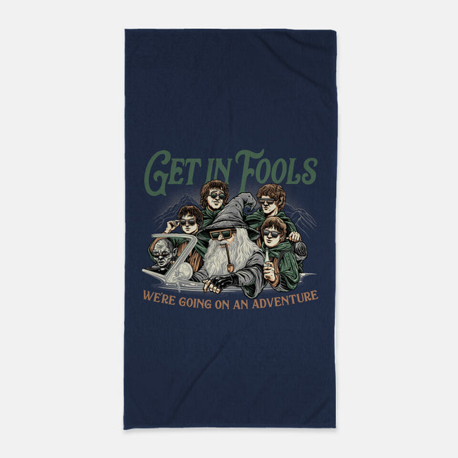 Get In Fools-None-Beach-Towel-momma_gorilla