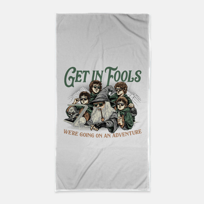 Get In Fools-None-Beach-Towel-momma_gorilla