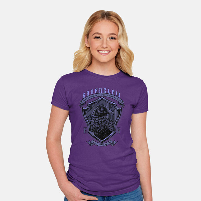 Violet Crow Emblem-Womens-Fitted-Tee-Astrobot Invention