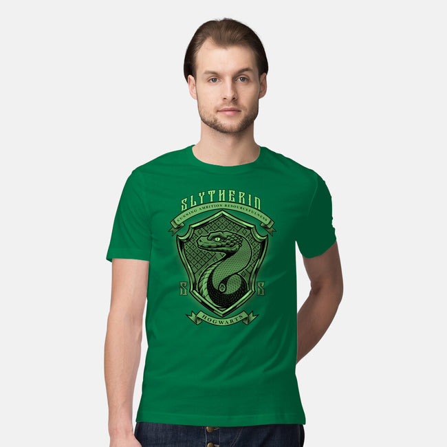 Green Snake Emblem-Mens-Premium-Tee-Astrobot Invention