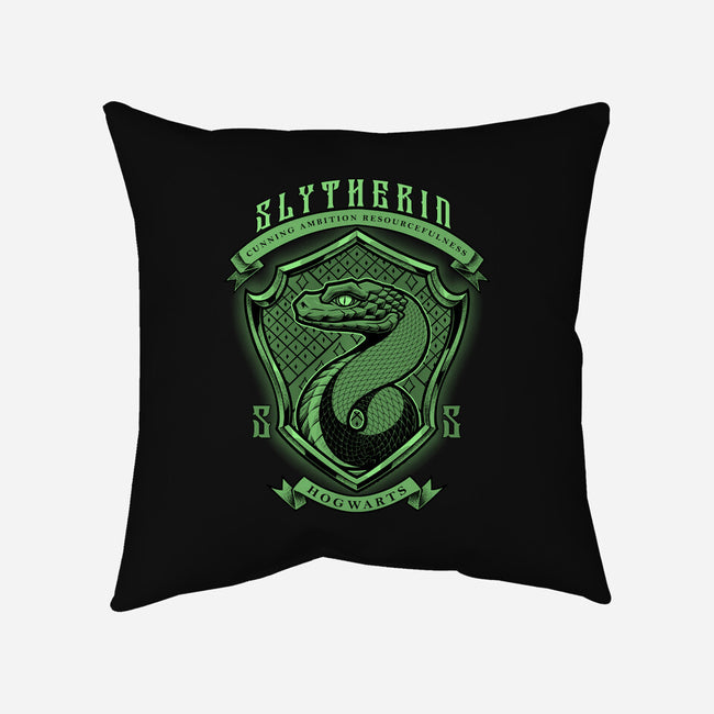 Green Snake Emblem-None-Removable Cover-Throw Pillow-Astrobot Invention