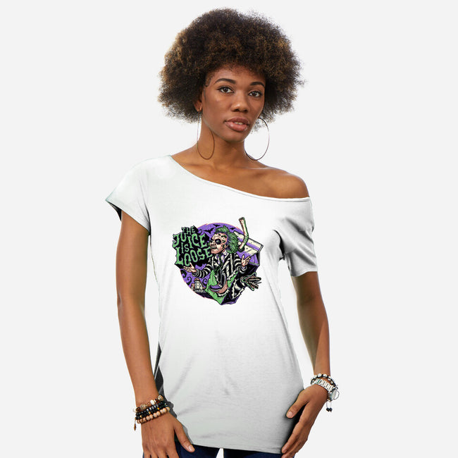 The Juice-Womens-Off Shoulder-Tee-momma_gorilla