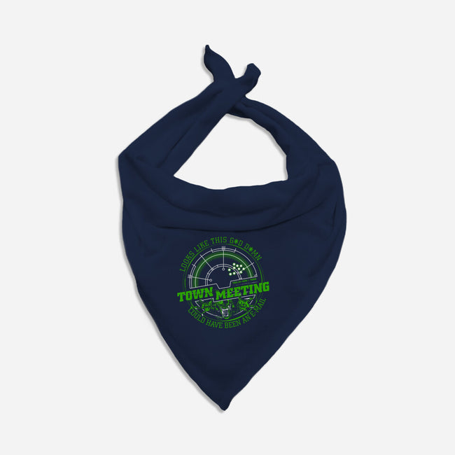 Aliens Town Meeting-Dog-Bandana-Pet Collar-rocketman_art