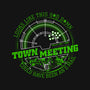 Aliens Town Meeting-Womens-V-Neck-Tee-rocketman_art