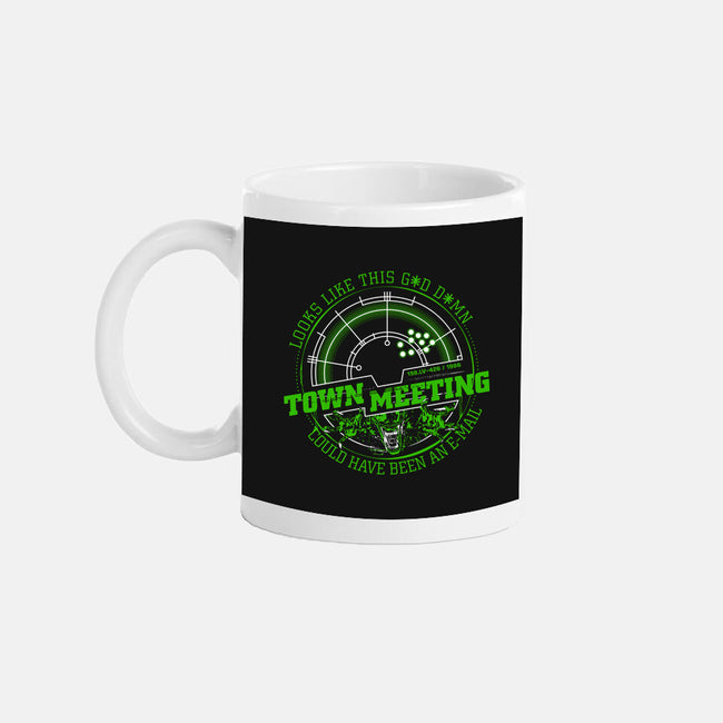Aliens Town Meeting-None-Mug-Drinkware-rocketman_art