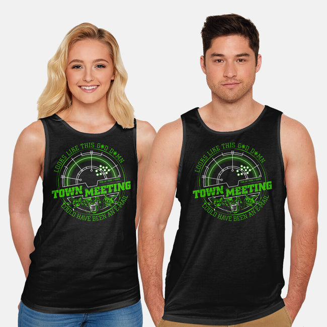 Aliens Town Meeting-Unisex-Basic-Tank-rocketman_art