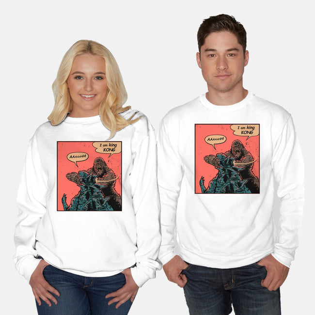 King Of Skull Island-Unisex-Crew Neck-Sweatshirt-Gleydson Barboza