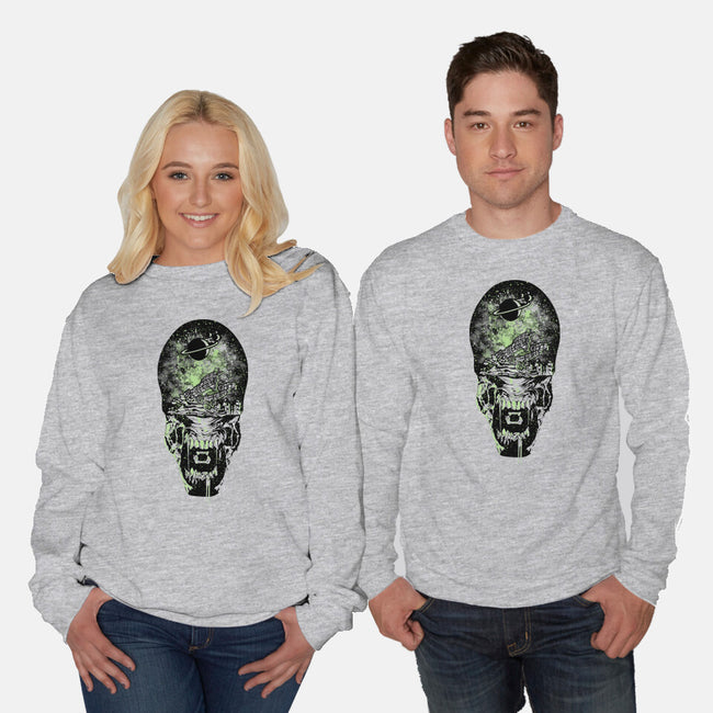 Xenomorph Space-Unisex-Crew Neck-Sweatshirt-dalethesk8er