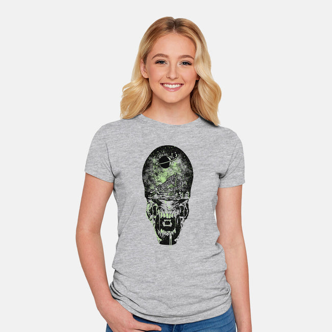 Xenomorph Space-Womens-Fitted-Tee-dalethesk8er