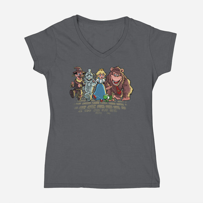 The Brothers Of Oz-Womens-V-Neck-Tee-zascanauta