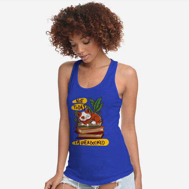 Overbooked-Womens-Racerback-Tank-kharmazero