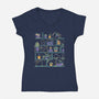 Kitten Garden-Womens-V-Neck-Tee-tobefonseca