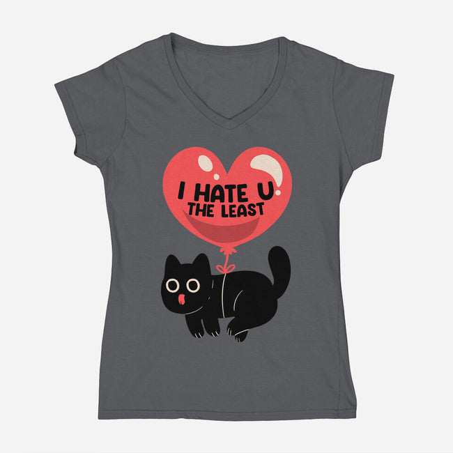 I Hate U The Least-Womens-V-Neck-Tee-tobefonseca