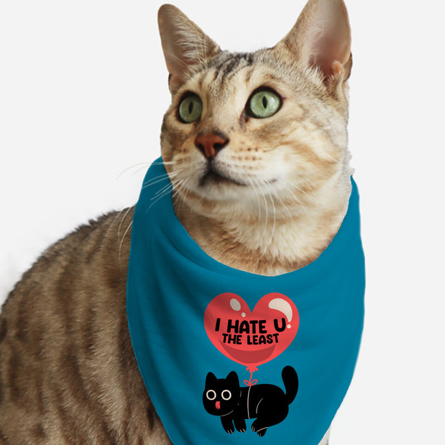 I Hate U The Least-Cat-Bandana-Pet Collar-tobefonseca