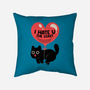 I Hate U The Least-None-Non-Removable Cover w Insert-Throw Pillow-tobefonseca