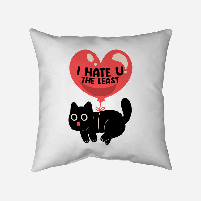 I Hate U The Least-None-Non-Removable Cover w Insert-Throw Pillow-tobefonseca