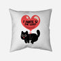 I Hate U The Least-None-Non-Removable Cover w Insert-Throw Pillow-tobefonseca