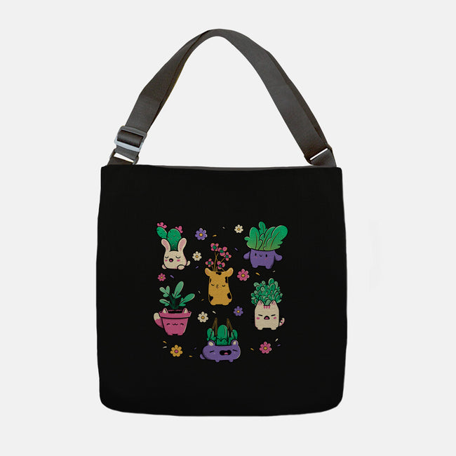 Happy Plants Kawaii-None-Adjustable Tote-Bag-tobefonseca