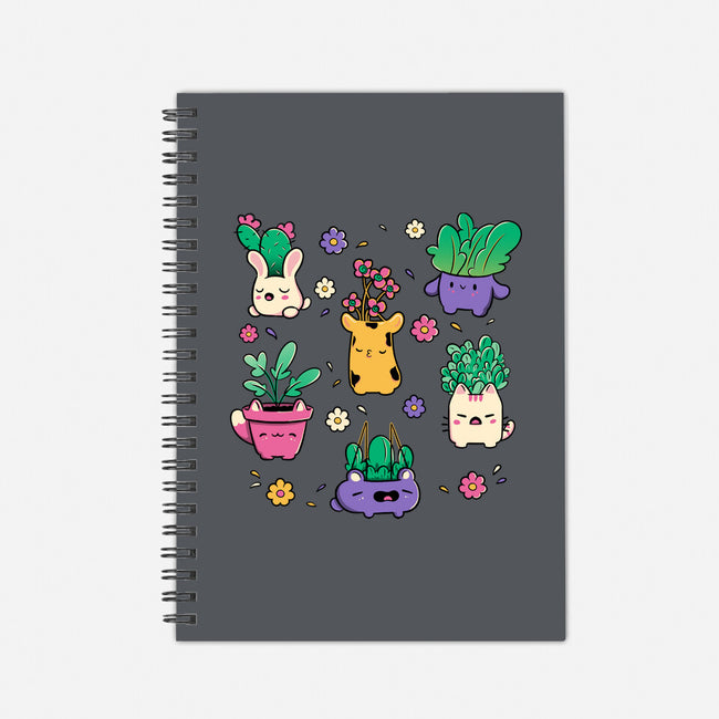 Happy Plants Kawaii-None-Dot Grid-Notebook-tobefonseca
