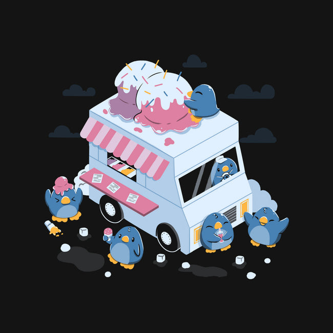 Frozen Truck Kawaii Penguins-Womens-Racerback-Tank-tobefonseca