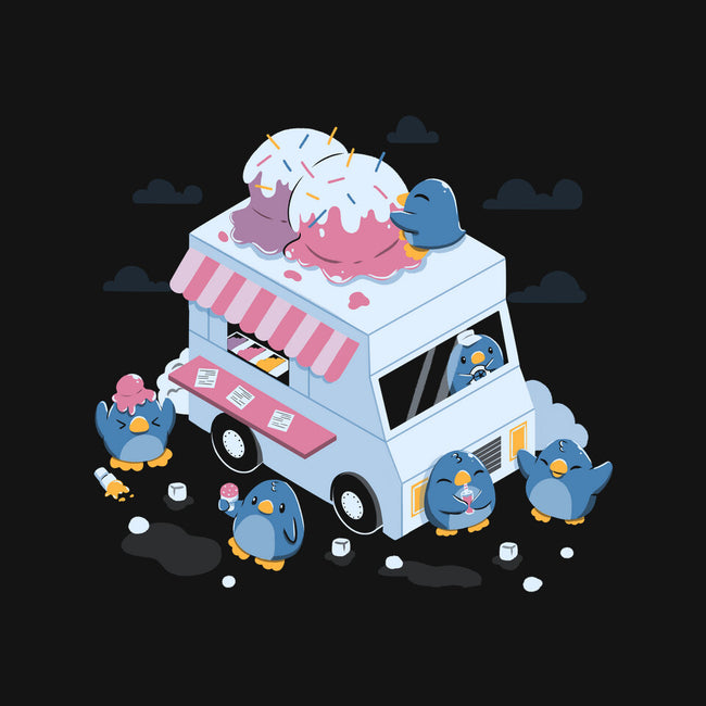 Frozen Truck Kawaii Penguins-Unisex-Crew Neck-Sweatshirt-tobefonseca