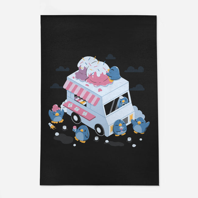 Frozen Truck Kawaii Penguins-None-Outdoor-Rug-tobefonseca