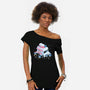 Frozen Truck Kawaii Penguins-Womens-Off Shoulder-Tee-tobefonseca