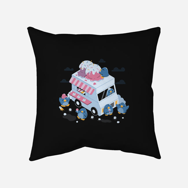Frozen Truck Kawaii Penguins-None-Removable Cover-Throw Pillow-tobefonseca