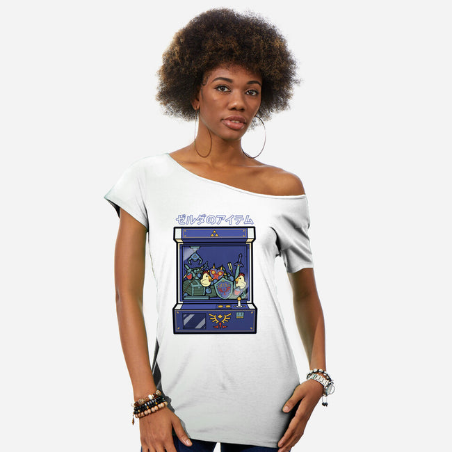 Hylians Crane-Womens-Off Shoulder-Tee-Astrobot Invention