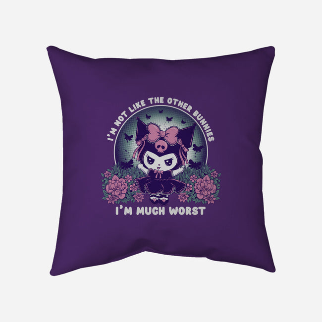 Worst Bunny-None-Removable Cover-Throw Pillow-rmatix