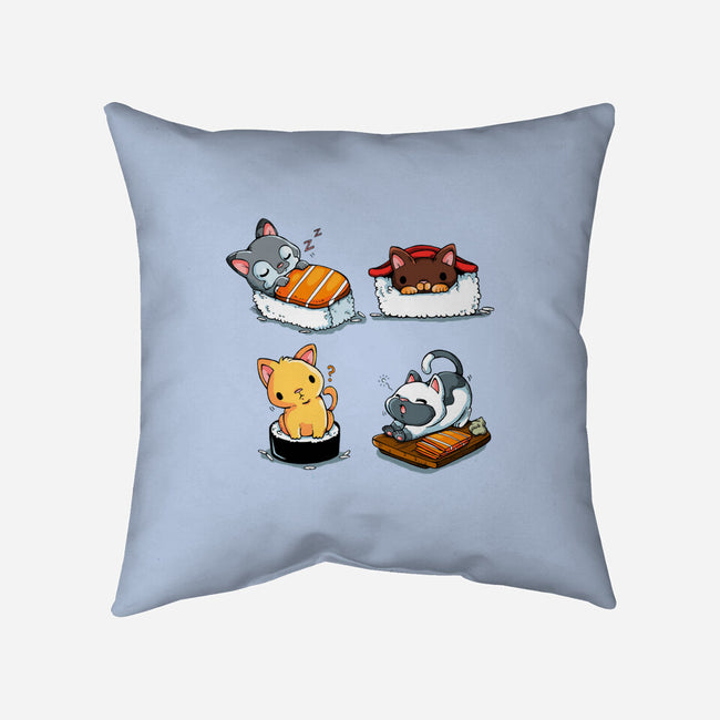 KittenSushi-None-Removable Cover w Insert-Throw Pillow-Vallina84