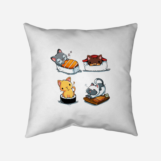 KittenSushi-None-Removable Cover w Insert-Throw Pillow-Vallina84