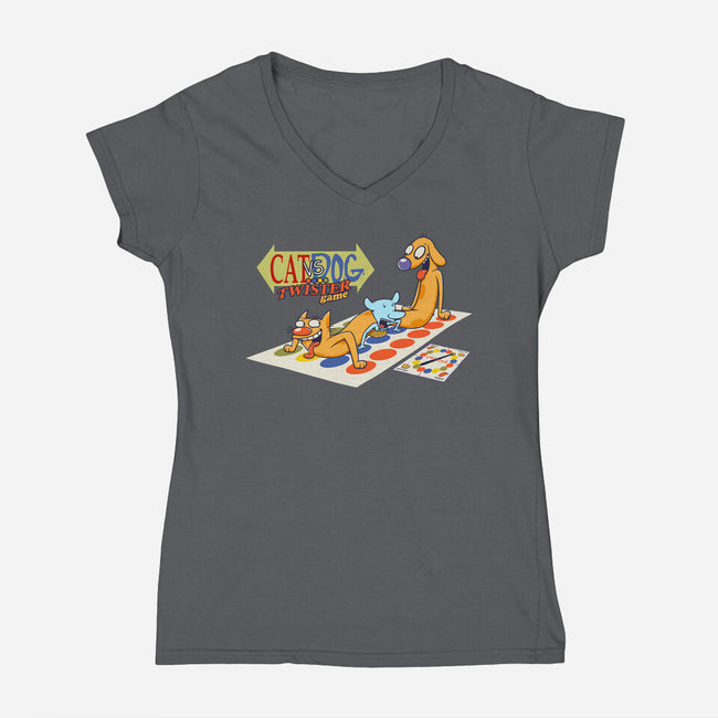 Twister-Womens-V-Neck-Tee-Xentee