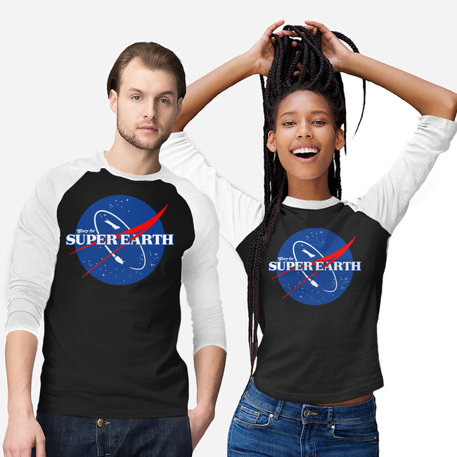 Glory For Super Earth-Unisex-Baseball-Tee-rocketman_art