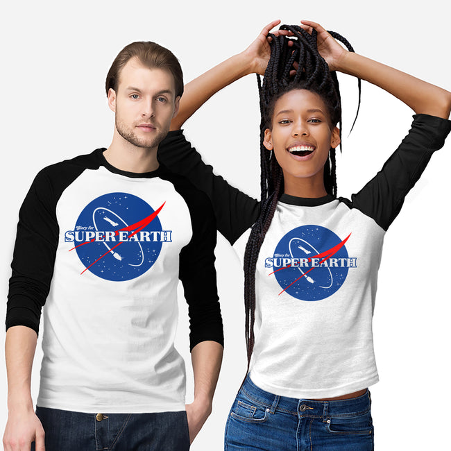 Glory For Super Earth-Unisex-Baseball-Tee-rocketman_art