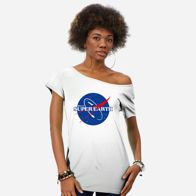 Glory For Super Earth-Womens-Off Shoulder-Tee-rocketman_art