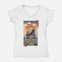 Kame Meowster-Womens-V-Neck-Tee-vp021