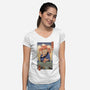 Kame Meowster-Womens-V-Neck-Tee-vp021