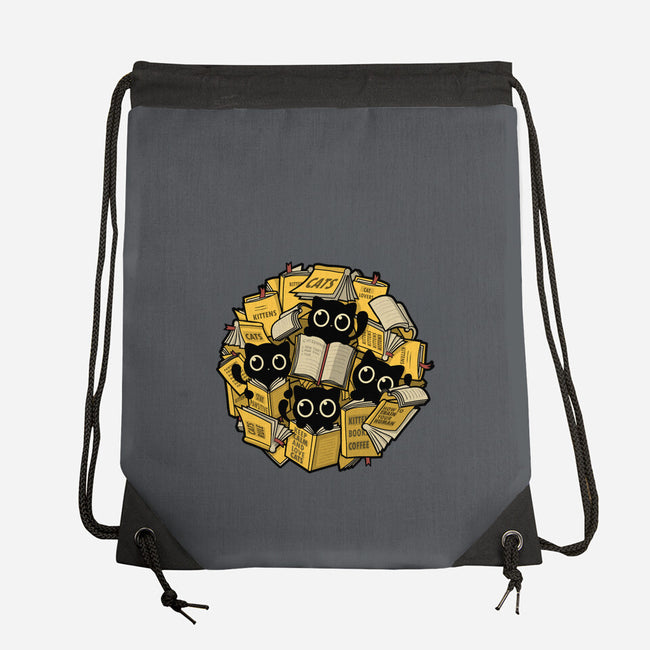 Books And Kittens-None-Drawstring-Bag-erion_designs
