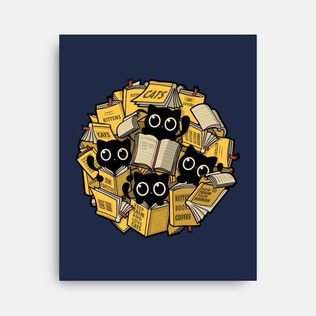 Books And Kittens-None-Stretched-Canvas-erion_designs