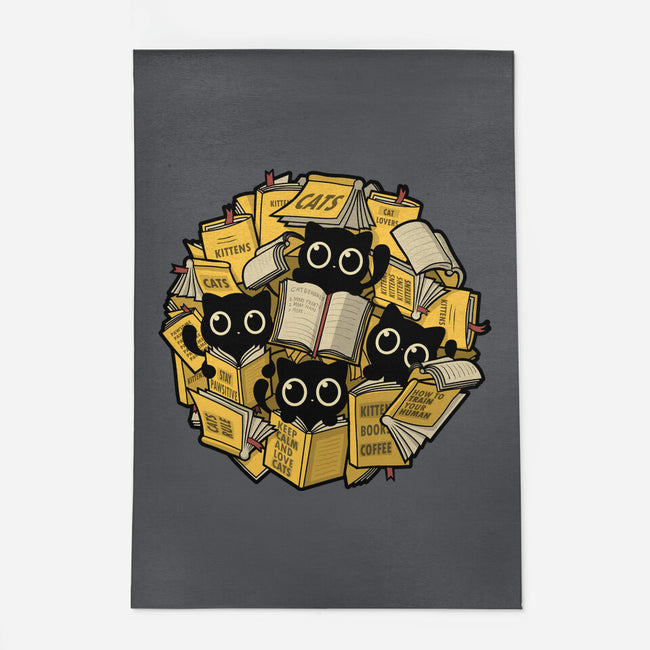 Books And Kittens-None-Outdoor-Rug-erion_designs